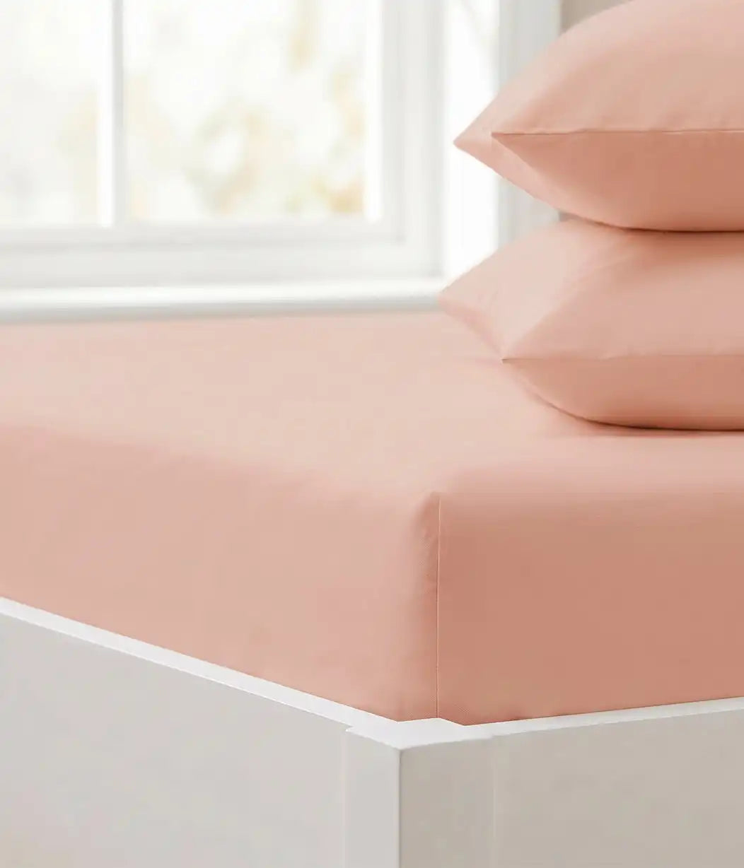HushDry™ 2-in-1 Waterproof Fitted Full Sheet Viscose from Bamboo Blush