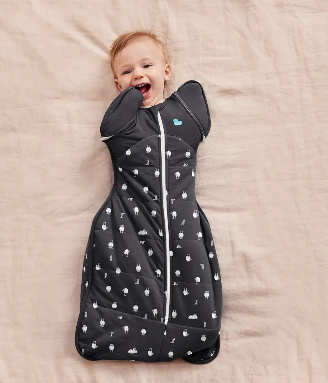Swaddle Up™ 2-in-1 Transition Bag 2.5 TOG Organic Cotton/Merino Wool Charcoal Lamb's Best Friend