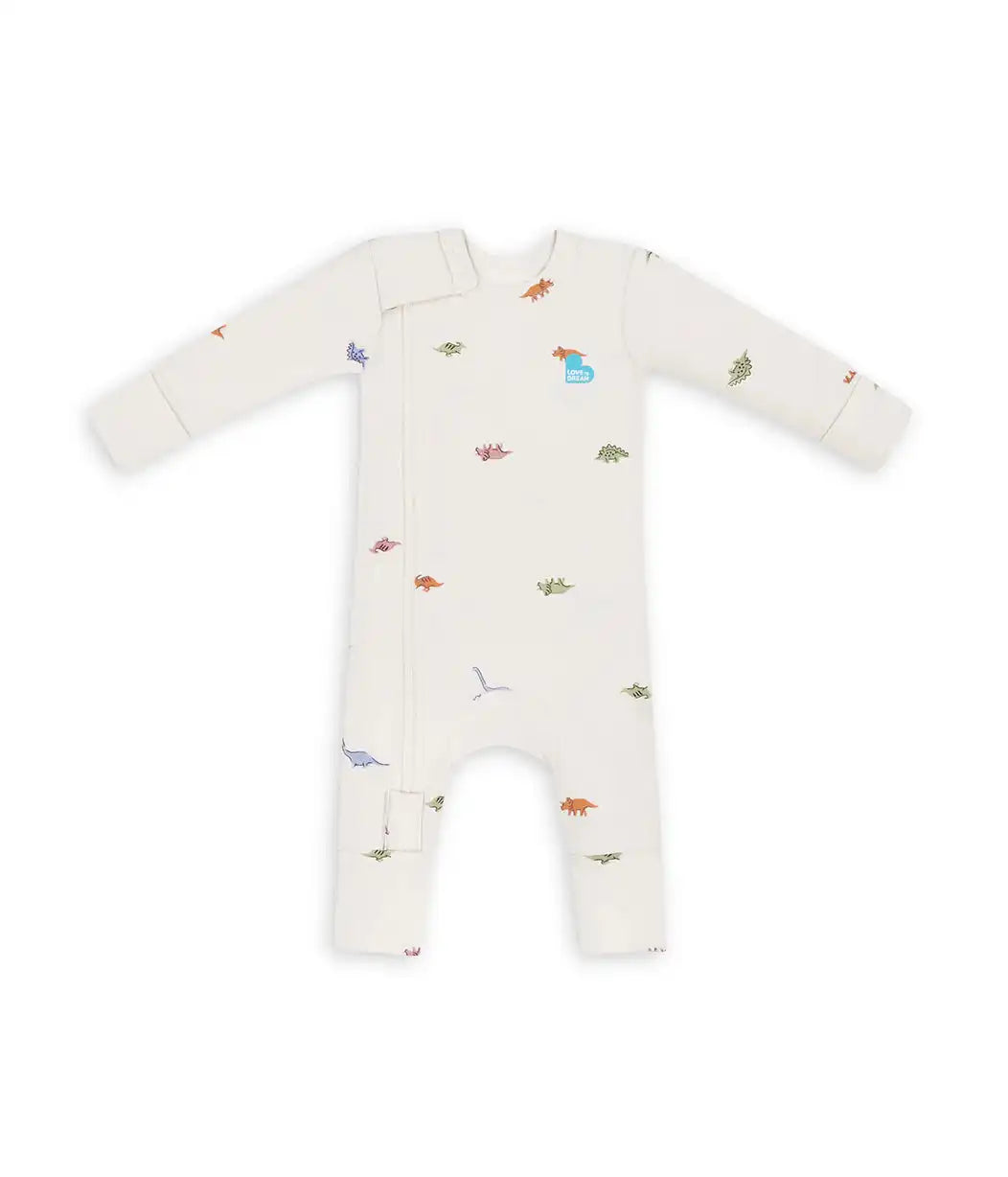 Swaddle Up & Romper Bundle | 1.0 TOG | Bamboo | Navy | Cream Dino Snore