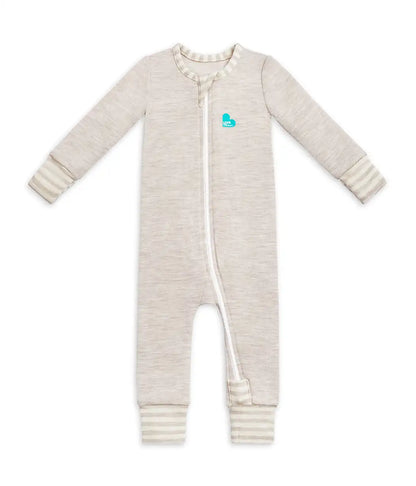 Footless Romper Merino Wool Oatmeal