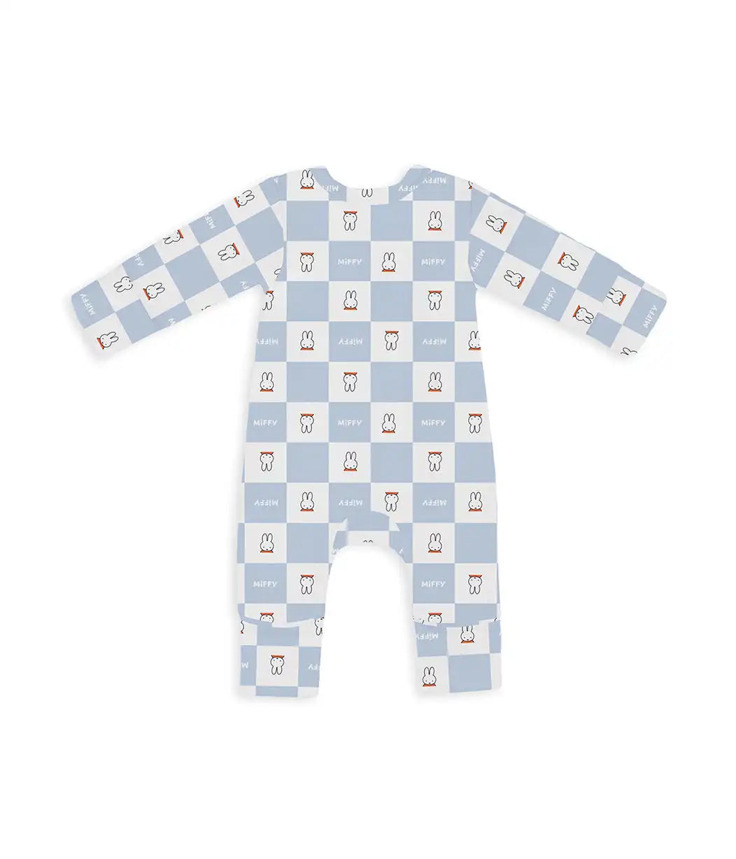 Romper Snug Fit Viscose from Bamboo Blue Miffy Checker