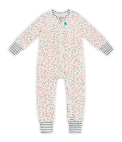 Footless Romper Cotton Rose Bubbles