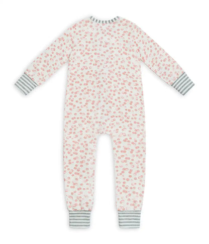 Footless Romper Cotton Rose Bubbles