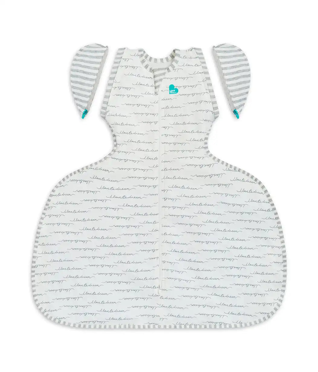 Swaddle Up™ 2-in-1 Transition Bag Hip Harness 1.0 TOG Cotton White Dreamer