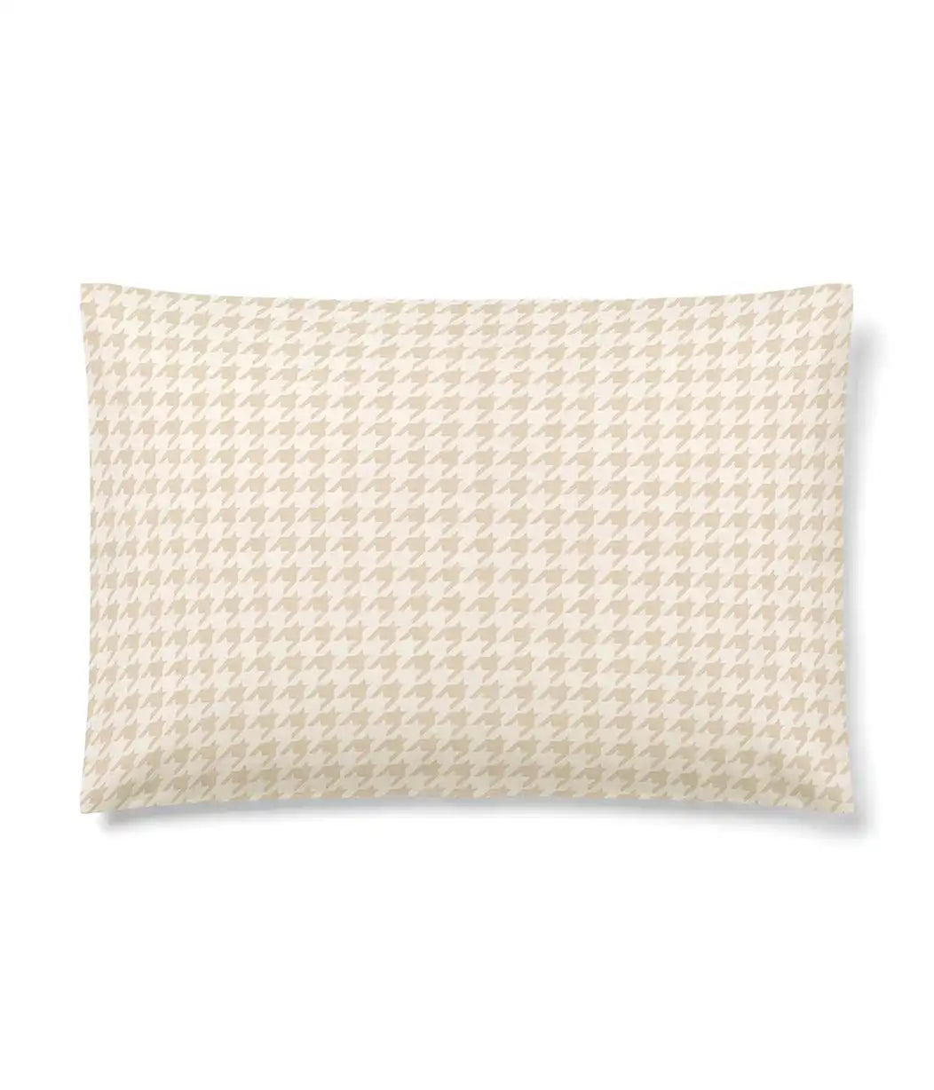 HushDry™ 2-in-1 Waterproof Toddler Pillowcase Viscose from Bamboo Tan Houndstooth