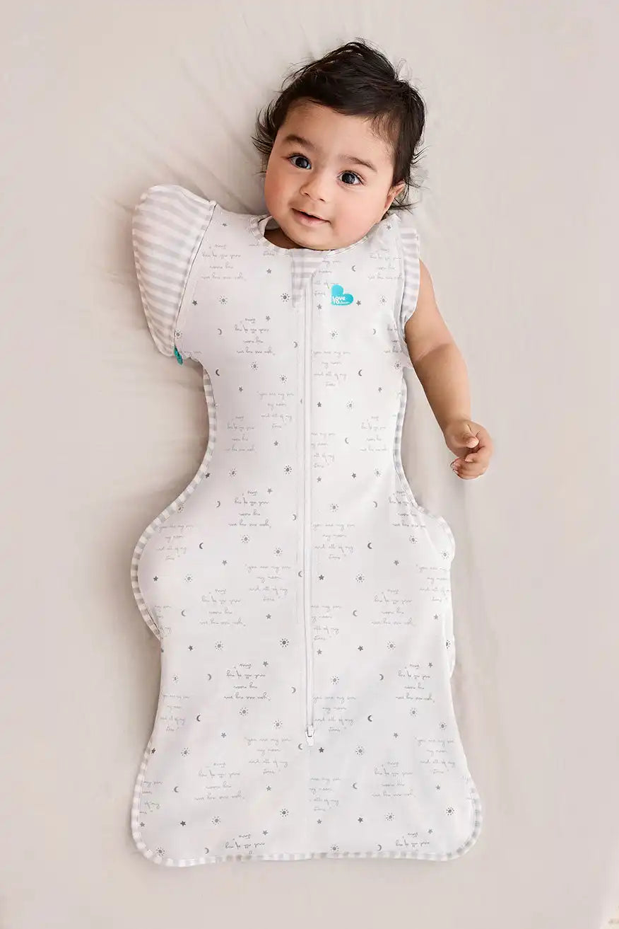 Swaddle Up™ 2-in-1 Transition Bag 0.2 TOG Cotton White You Are My