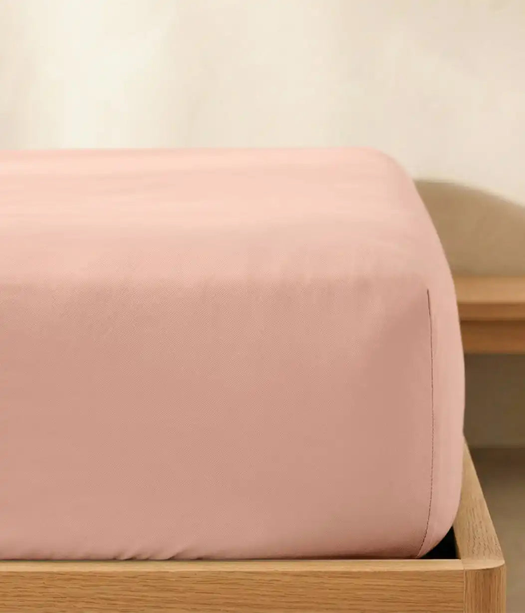HushDry™ 2-in-1 Waterproof Fitted King Sheet Viscose from Bamboo Blush
