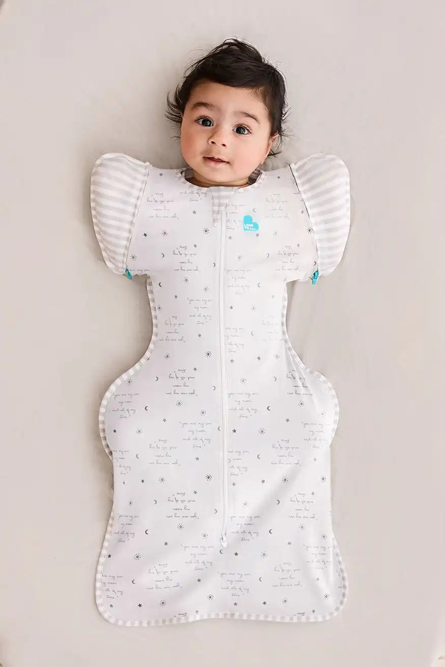 Swaddle Up™ 2-in-1 Transition Bag 0.2 TOG Cotton White You Are My