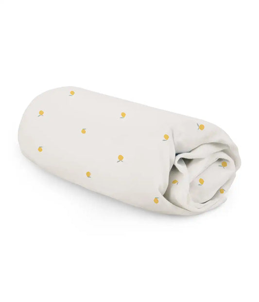 HushDry™ 2-in-1 Waterproof Fitted Bedside Crib Sheet Viscose from Bamboo Cream Lemons