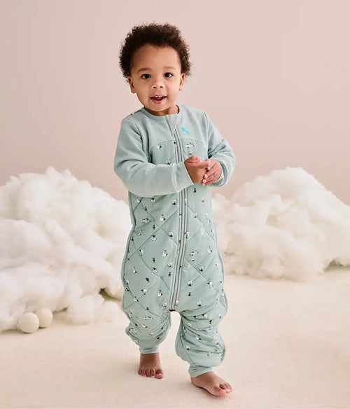 Sleep Suit Long Sleeve 2.5 TOG Organic Cotton/Merino Wool Olive Lamb's Best Friend