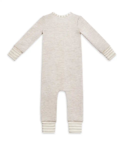 Footless Romper Merino Wool Oatmeal