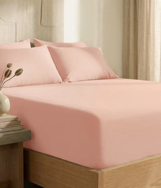 HushDry™ 2-in-1 Waterproof Fitted Full Sheet Viscose from Bamboo Blush