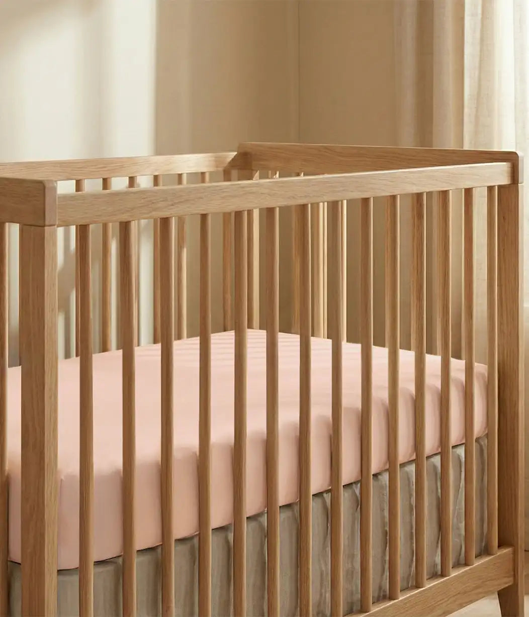 HushDry™ 2-in-1 Waterproof Fitted Crib Sheet Viscose from Bamboo Blush