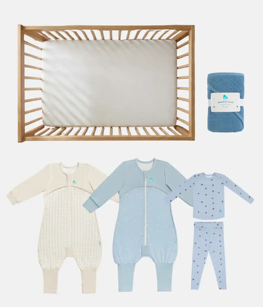 Ultimate Toddler Mattress Gift Bundle | Mattress | Sleep Suit | Towel | Blue