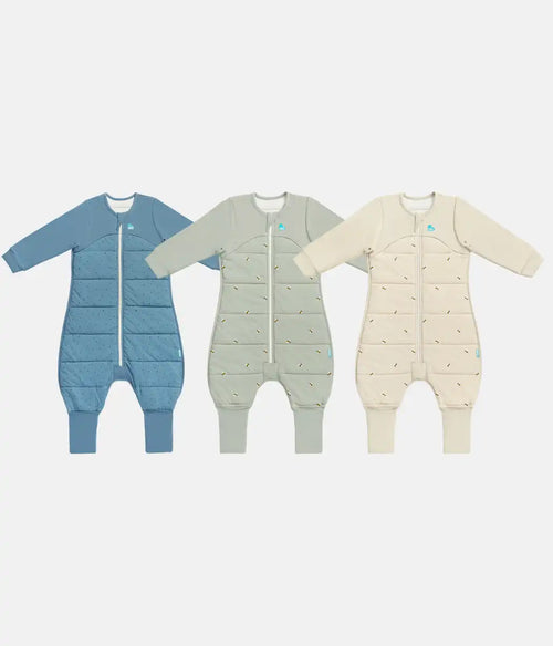 Sleep Suit Bundle | 2.5 TOG | Storm Blue Pebbles | Olive Bees | Oatmeal Bees