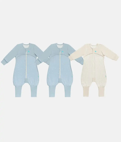 Sleep Suit Bundle | 1.0 TOG | Powder Blue Twinkle 2 | Tan Houndstooth