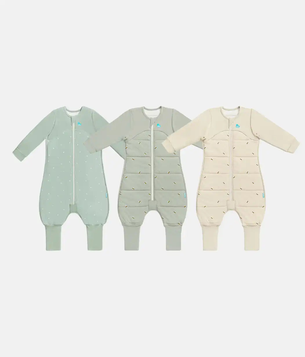 Sleep Suit Bundle | 1.5 | 2.5 TOG | Olive Twigs | Olive Bees | Oatmeal Bees