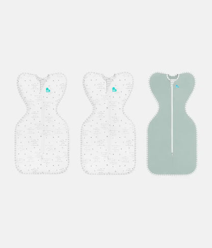 Swaddle Up Starter Bundle | 0.2 TOG | White You are my | Olive