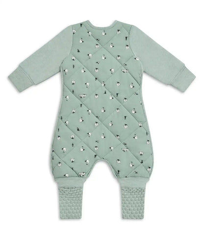 Sleep Suit Long Sleeve 2.5 TOG Organic Cotton/Merino Wool Olive Lamb's Best Friend