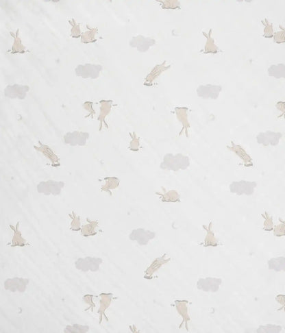 Hooded Towel Muslin White Cloud Bunnies