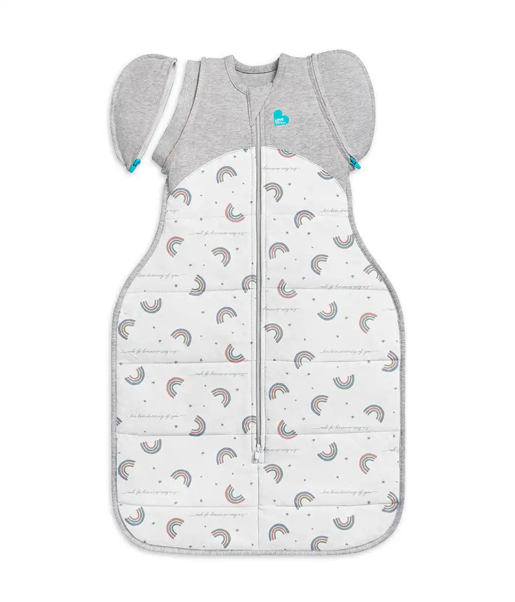 Swaddle Up™ 2-in-1 Transition Bag 2.5 TOG Cotton White Rainbow Dream