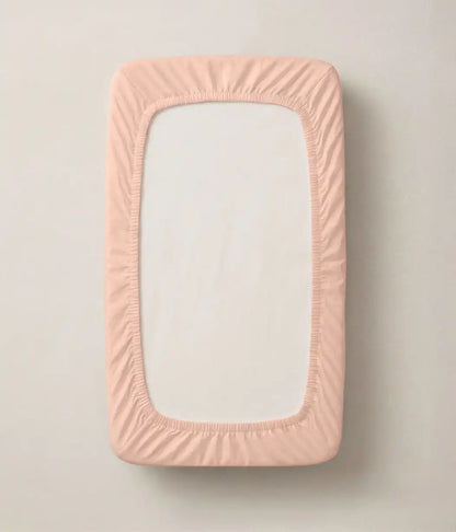 HushDry™ 2-in-1 Waterproof Fitted Bedside Crib Sheet Viscose from Bamboo Blush