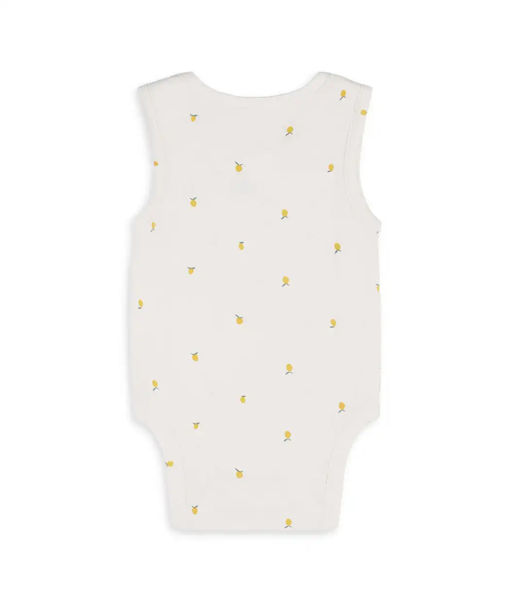 Bodysuit Sleeveless Snug Fit Viscose from Bamboo Cream Lemons