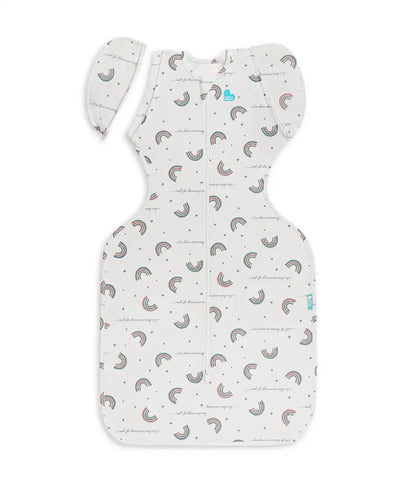 Swaddle Up™ 2-in-1 Transition Bag 1.0 TOG Cotton White Rainbow Dream