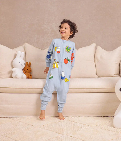 Sleep Suit Long Sleeve 1.0 TOG Cotton Blue Miffy Placement