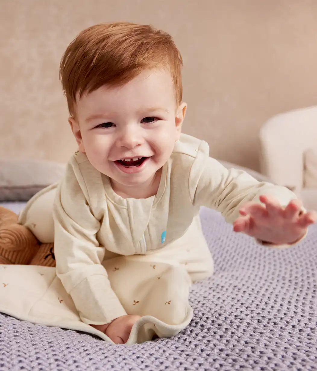 Sleep Bag Long Sleeve 1.5 TOG Cotton Oatmeal Twigs