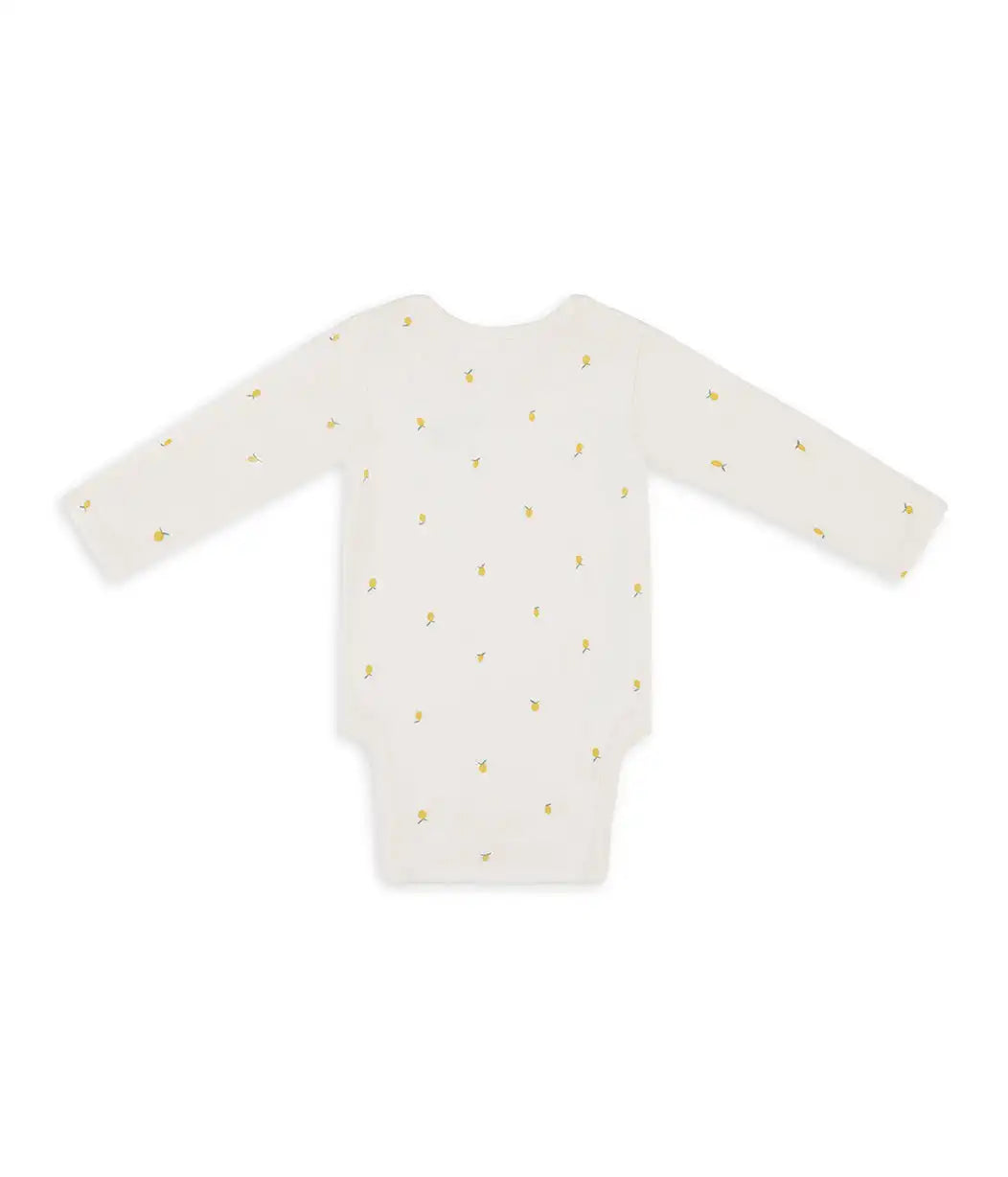 Bodysuit Long Sleeve Snug Fit Viscose from Bamboo Cream Lemons