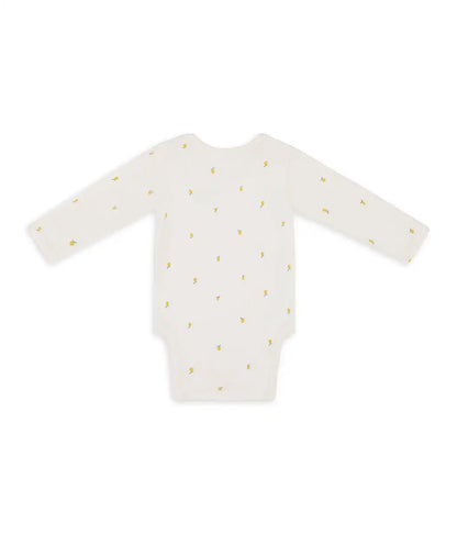 Bodysuit Long Sleeve Snug Fit Viscose from Bamboo Cream Lemons