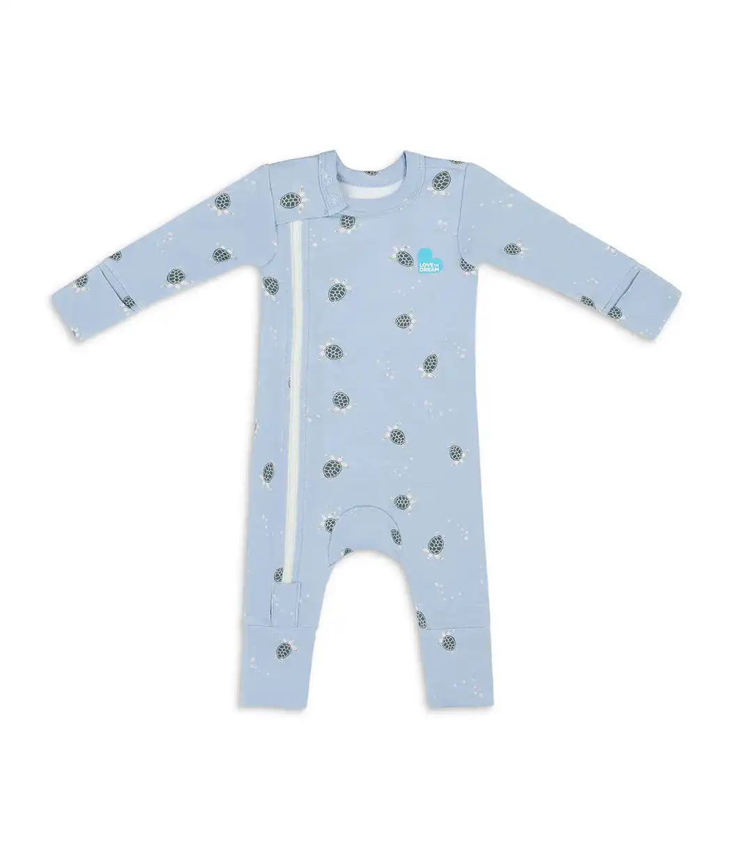Swaddle Up & Romper Bundle | 2.5 TOG | Blue Pebbles | Blue Turtally