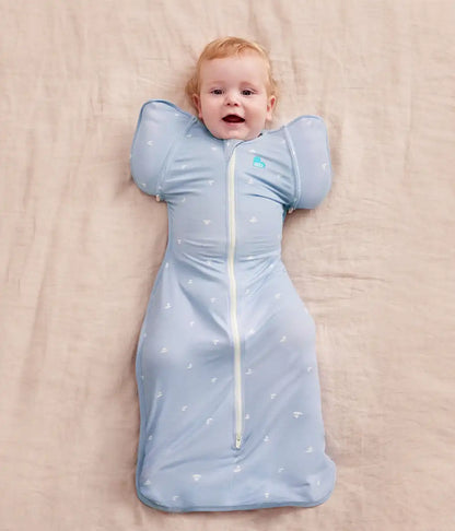 Swaddle Up™ 2-in-1 Transition Bag 1.0 TOG Viscose from Bamboo Mist Blue Boats