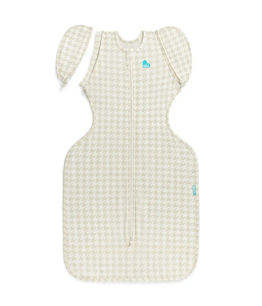 Swaddle Up™ 2-in-1 Transition Bag 1.0 TOG Cotton Tan Houndstooth