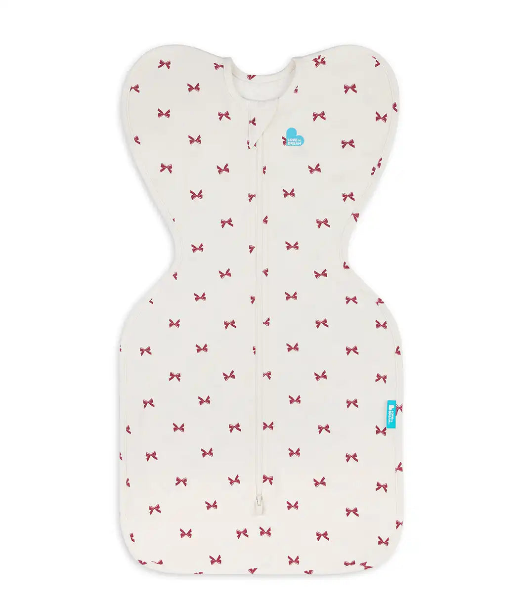 Swaddle Up™ 1.0 TOG Cotton Cream Bows