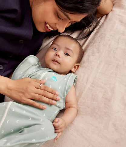 Swaddle Up™ Early Roller 2-in-1 Transition Bag 1.0 TOG Cotton Olive Moon