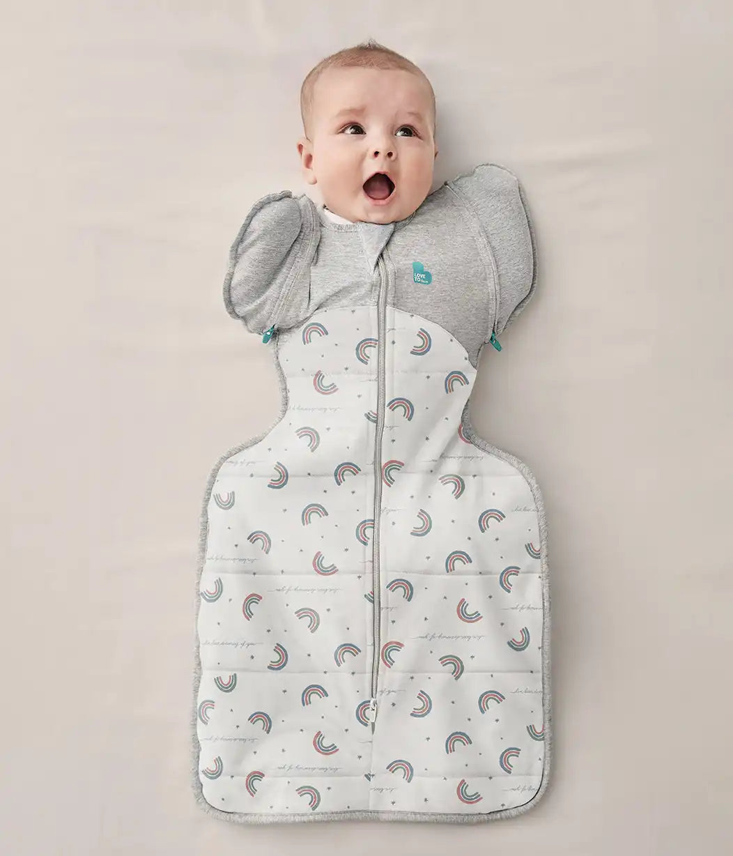 Swaddle Up™ 2-in-1 Transition Bag 2.5 TOG Cotton White Rainbow Dream