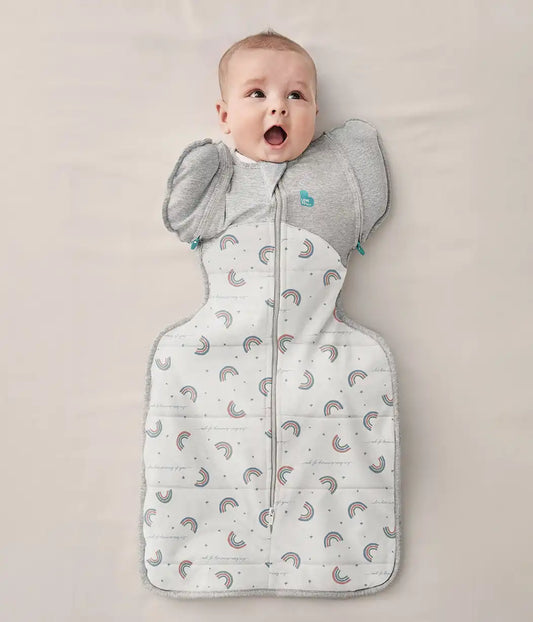 Swaddle Up™ 2-in-1 Transition Bag 2.5 TOG Cotton White Rainbow Dream