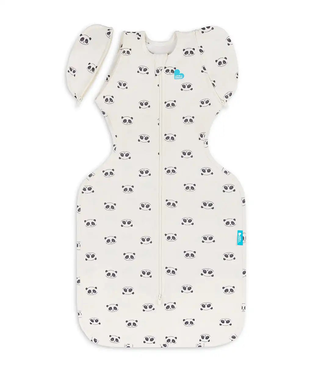 Swaddle Up™ 2-in-1 Transition Bag 1.0 TOG Cotton Cream Sleepy Pandas