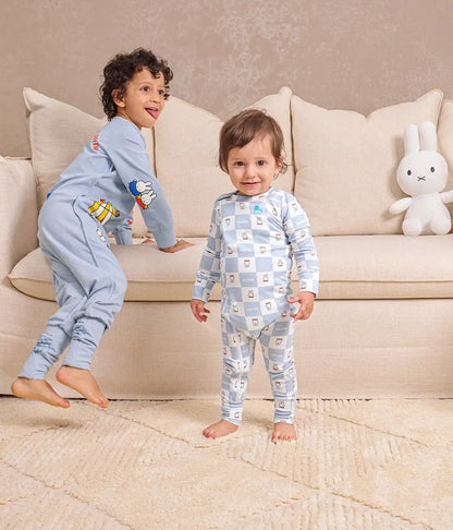 Romper Snug Fit Viscose from Bamboo Blue Miffy Checker