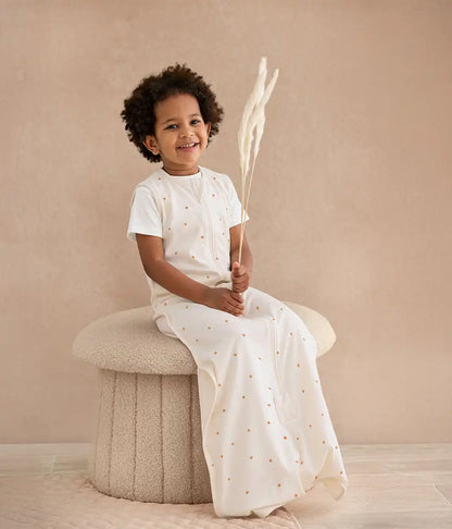 Sleep Bag Sleeveless 1.5 TOG Cotton Fleece Buff Twinkle Embroidery
