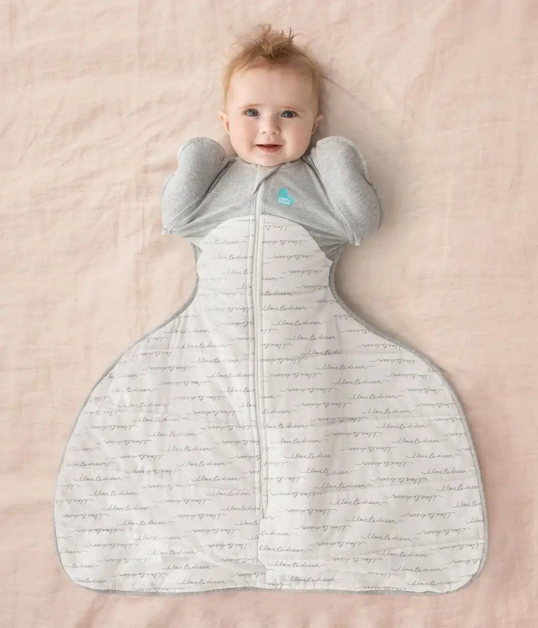 Swaddle Up™ 2-in-1 Transition Bag Hip Harness 2.5 TOG Cotton White Dreamer