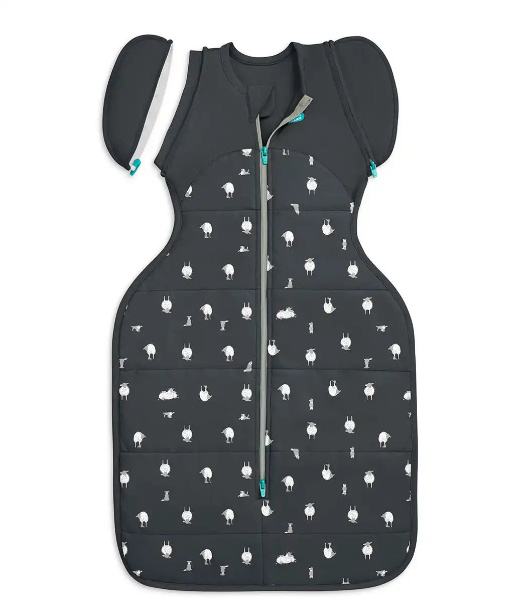 Swaddle Up™ 2-in-1 Transition Bag 2.5 TOG Organic Cotton/Merino Wool Charcoal Lamb's Best Friend