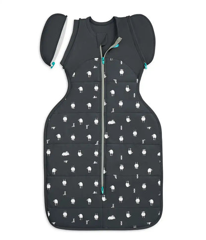 Swaddle Up™ 2-in-1 Transition Bag 2.5 TOG Organic Cotton/Merino Wool Charcoal Lamb's Best Friend