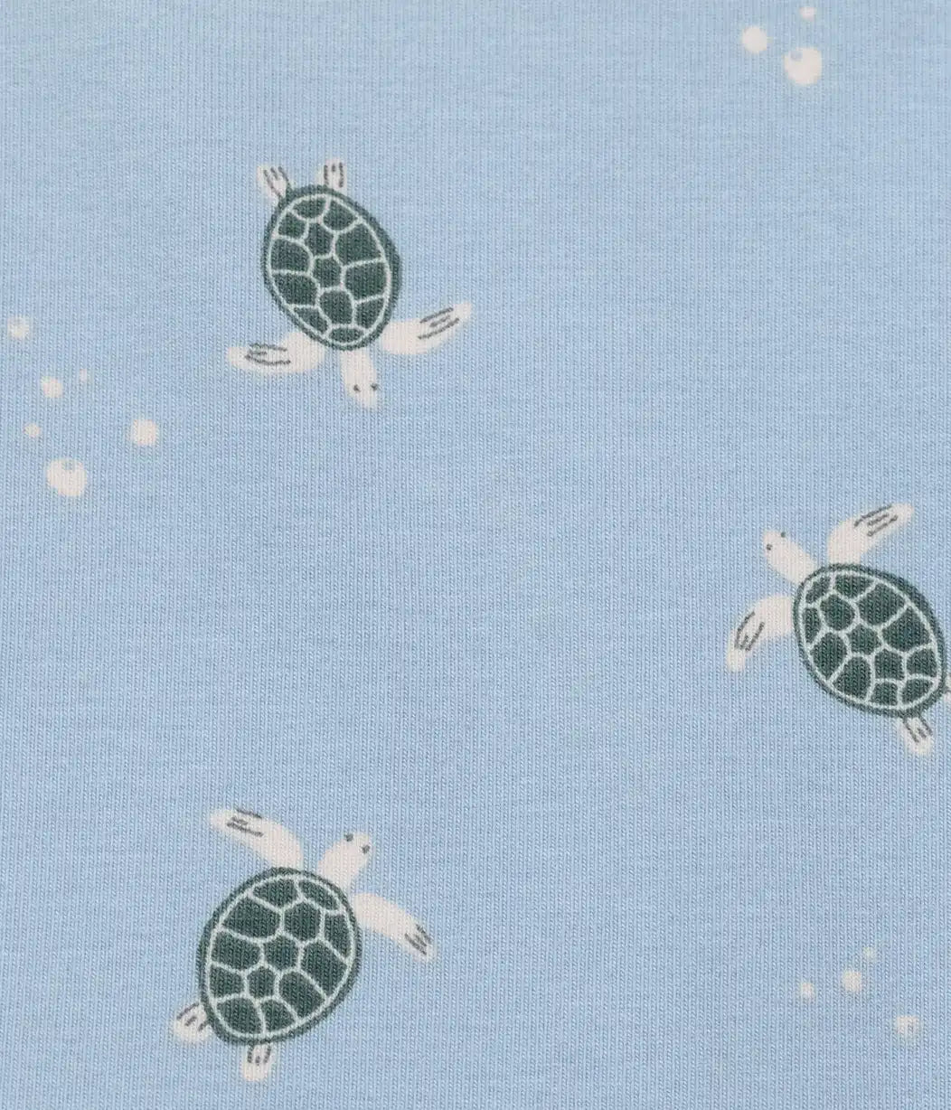 Romper Snug Fit Viscose from Bamboo Mist Blue Turtally