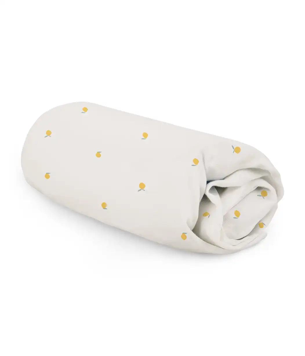 HushDry™ 2-in-1 Waterproof Fitted Crib Sheet Viscose from Bamboo Cream Lemons