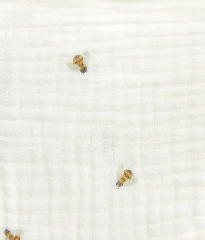 Bib 2 Pack Muslin Cream Bees