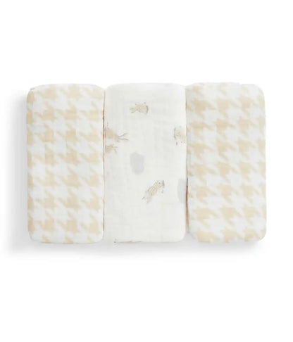 Baby Bath Bundle | Hooded Towel, Wash Cloth | Houndstooth