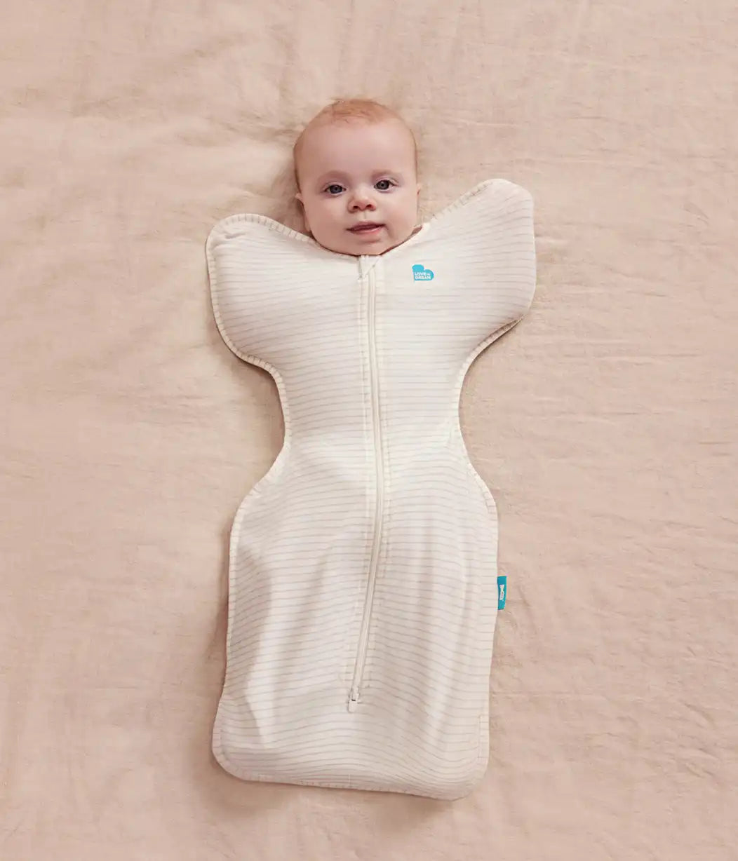 Swaddle Up™ 0.2 TOG Cotton Tan Breton Stripe